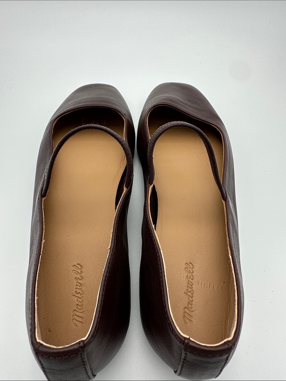 Madewell Greta Ballet Flats in Chocolate Raisin Leather Size 7 Shoes Timeless - Picture 13 of 16
